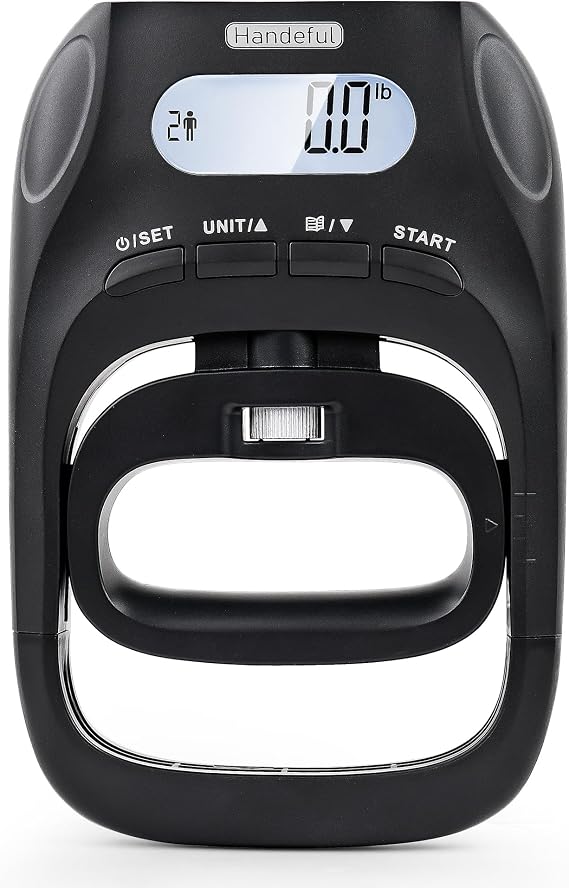 Handeful Digital Grip Strength Tester, 397 lb Hand Dynamometer, Black