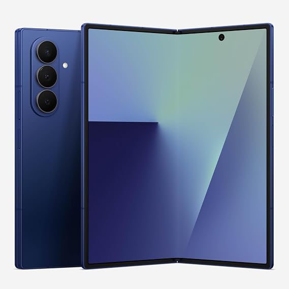 Samsung Galaxy Z Fold7 Cell Phone, 256GB AI Smartphone, Unlocked Android, AI Photo Edits, Large Screen, Long Battery Life, 2025, US , Blue Shadow