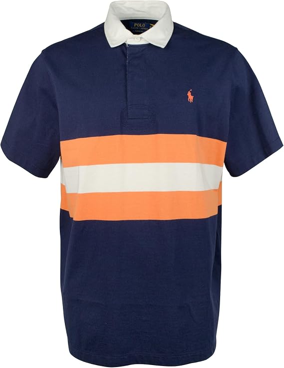 Men's Classic Fit Mesh Short Sleeve Polo Shirt NMlt X-Large Navy Multi