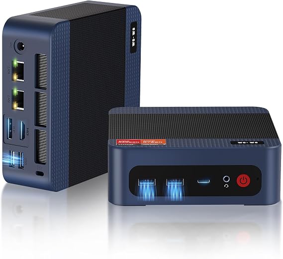 wo-we P8 Gaming Mini PC, AMD Ryzen 5 7640HS(Upgraded 6600H/ 6800U); 32GB (2x16GB) DDR5 1TB PCIe 4.0 SSD, Radeon 760M mini computer(6C/12T, up to 5.0 GHz), Dual 2.5G LAN WIFI6E/BT5.2, USB4