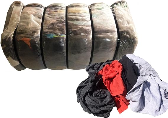 100 Lb Shop Rags - Also Called Cotton Nylon Rags, Cleaning Towels, Wiping Cloths, Cloth Rags, Recycled Rags, Tshirt Cloth Rags