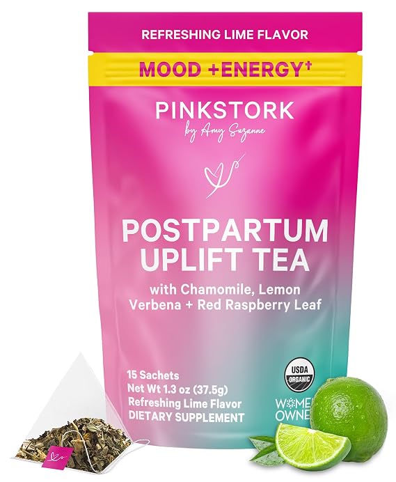 Pink Stork Postpartum Uplift Mood Support Tea for Women