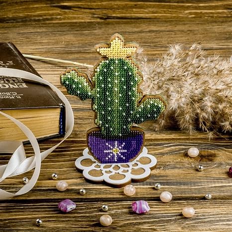 Wizardi Wonderland Crafts Bead Embroidery kit on Wood FLK-189