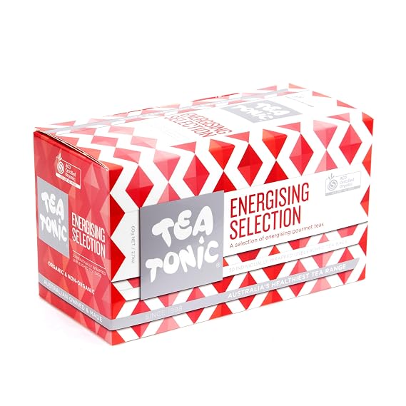 Tea Tonic Energising Selection Herbal Tea Sampler Variety Pack with Assorted Tea Bags, Includes Unique Flavors Like Berry Green, Chocolate Chai, Coconut, Licorice & More Perfect for Tea Lovers - 30 Count