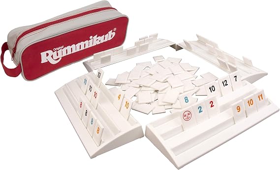 Rummikub - The Complete Original Game With Full-Size Racks and Tiles in a Durable Canvas Storage/Travel Case by Pressman -