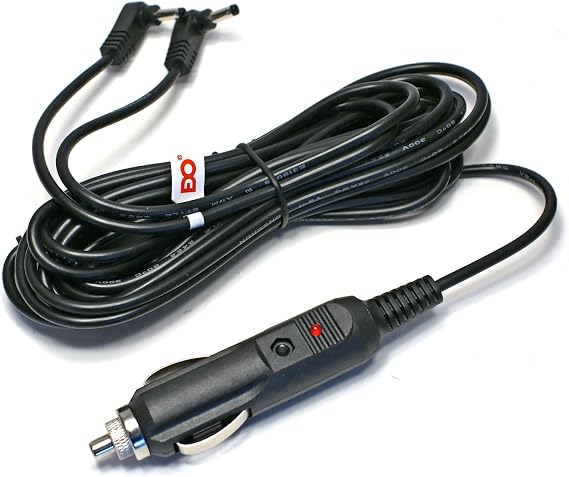 EDO Tech 11' Compatible Car Charger Adapter Power Cord for NAVISKAUTO 9" 10" 12" PD1023B PD01-10002 BP-CH1014B-13A Dual Screen Portable DVD Player
