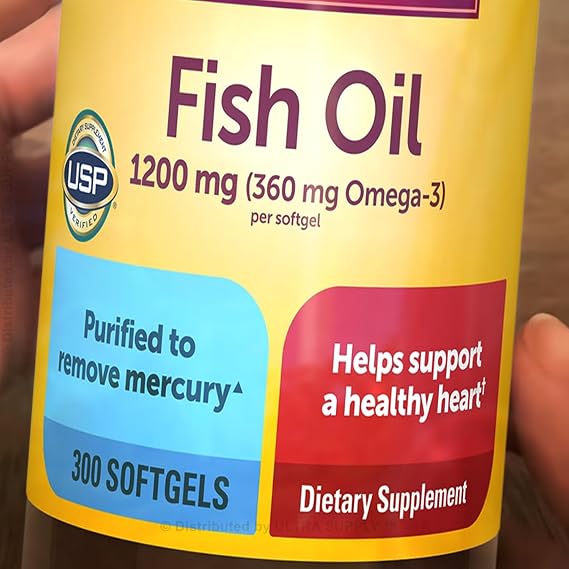 Nature_Mades Fish Oil 1200mg (300 Count - Value Pack) | 360 mg Omega-3 EPA & DHA Softgels - Purified, Mercury-Free