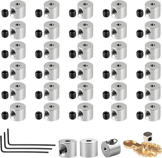 30PCS 6 x 5MM Secure & Sturdy Locking Pin Backs for Badge with 3PCS Wrenchs