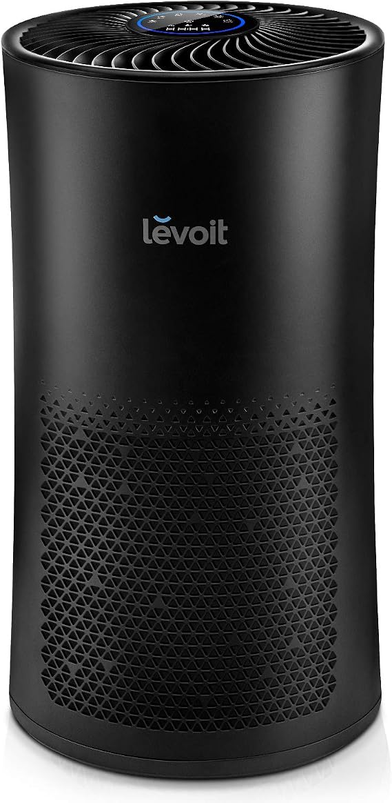 LEVOIT Air Purifiers for Home Large Room With Air Quality Monitor, Quiet for Bedroom, 3-in-1 Filter, Auto Mode, LV-H133, Black