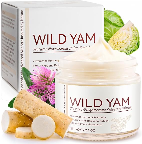 Wild Yam Cream, Wild Yam Cream for Menopause and Hormone Balance, Hormone Balance for Women, Skin Moisturizer Suitable for All Skin Types, 60 ML