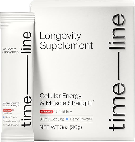 Timeline Mitopure Urolithin A Supplement Powder 500 MG- Clinically Proven Support for Healthy Aging and Cellular Renewal - Mitoceutical for Muscle Support and Longevity