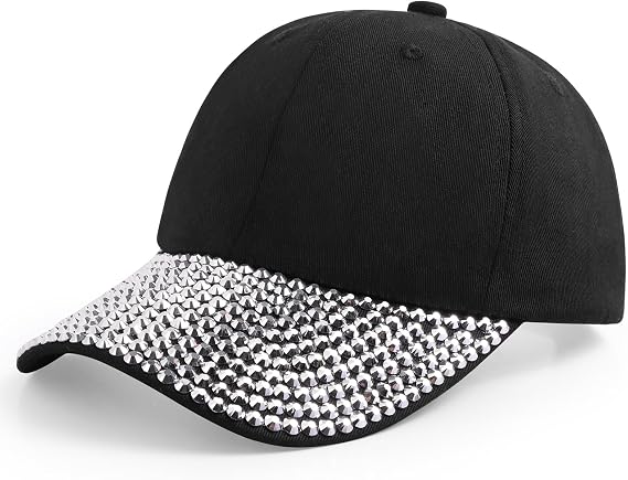 ZTL Womens Studded Rhinestone Baseball Cap Dad Trucker Hat Sparkle Bling Sun Hat