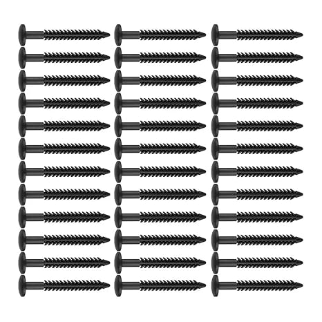 Shutter Fasteners 80pcs Shutter Screws with Caps 3 Inch Window Shutters Exterior Spike Dressing Hardware for Catch Lock Bumper End Work Door Wardrobe for Vinyl Shutters