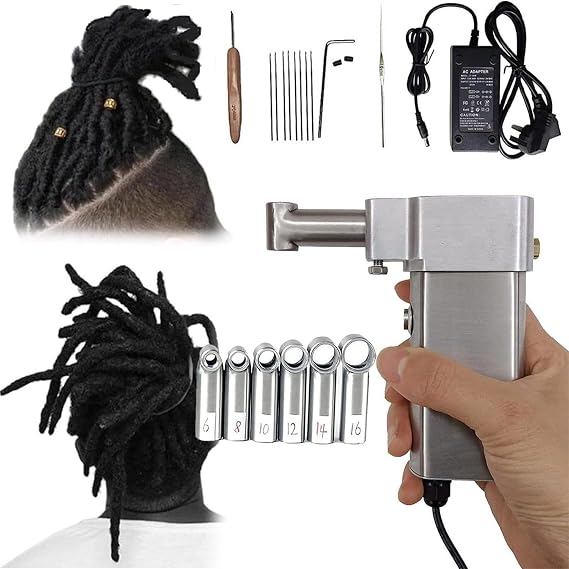 Hair Braiding Machine, Electric Dreadlock Machine,Instant Loc Machine,with 6 Head, for DIY