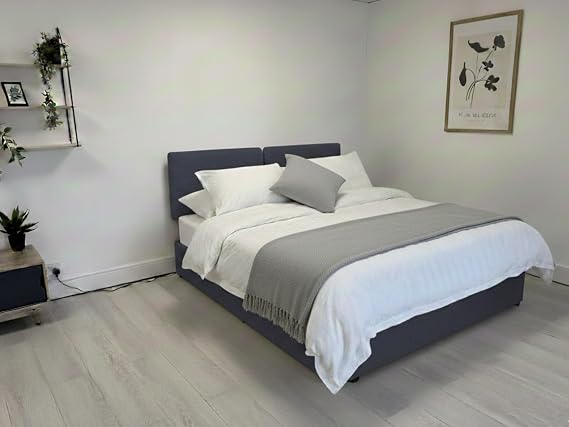 sleepkings Dream Well Adjustable Electric Bed with Memory Foam Mattress and Headboard, Supports Up to 25 Stones, Electric Bed for Disabled, Charcoal Grey (5ft King Size)