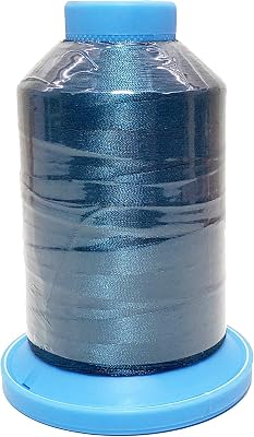 A&E Robison-Anton Machine Embroidery Thread #122 Super Bright Polyester - 40 Weight 1202 Polyester, 5500 Yard King Spool - Venus Blue #9100