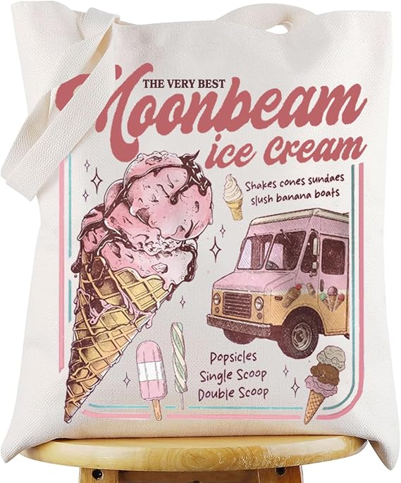 G2TUP Singer Album Ice Cream Tote Bag lce Cream Lover Gift Concert Album Lyrics Shoulder Bag Shakes Cones Sundaes Merch