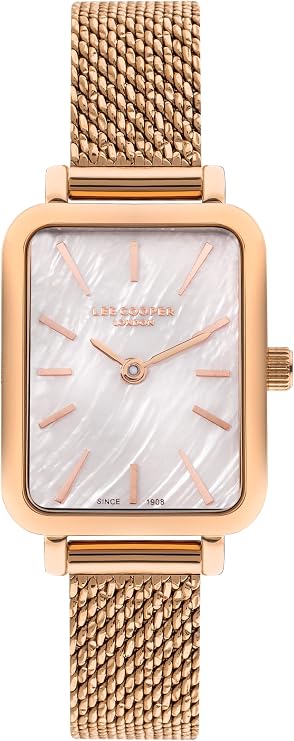 Lee Cooper LC07815 Dikdörtgen 6 Renk Hasır Kordon Kadın Kol Saati