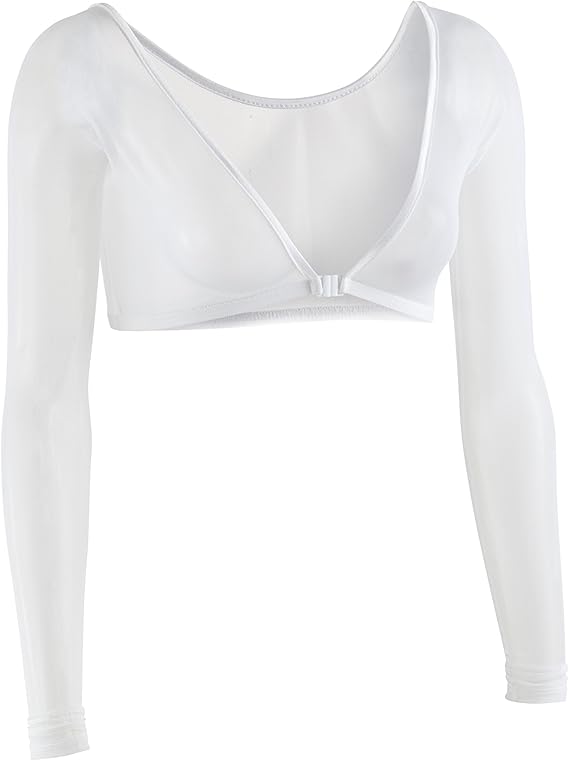 Sleevey Wonders Womens 3/4 Length Slip-On Mesh Sleeves Sheer Reversible Arm Cover Up, Cooling Shrug Bolero for Dresses