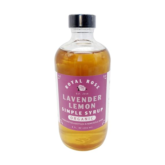 Royal Rose Organic Lavender Lemon Simple Syrup, 8 FZ