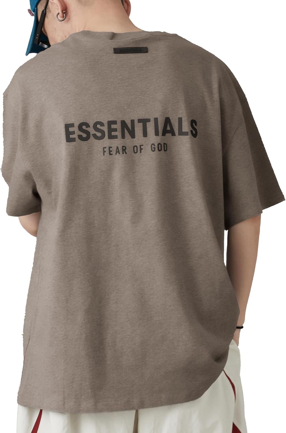 FIRE OF GO FOG ESSENTIALS BACK LOGO SS TEE Essentials Back Logo Back Logo T-Shirt Short Sleeve Inner Street L, KHAKI Parallel Import Good