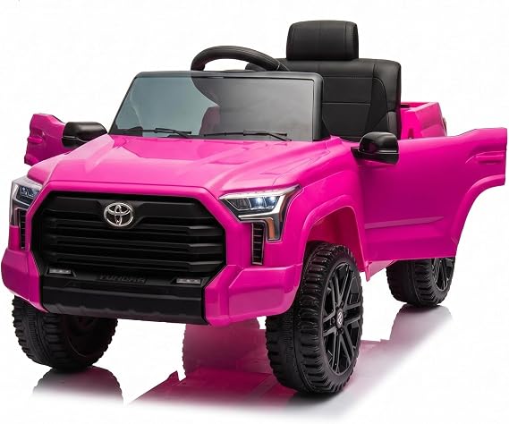Garvee Licensed Toyota Tundra 12V Kids Ride On Truck with 2.4G Remote, Electric Pickup for Toddlers, 3-Speed, Spring Suspension, LED Lights, MP3, Max Load 66LBS, Birthday Gift for Boys Girls Age 3-8