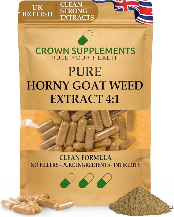 Pure Clean HornGoat Capsules | Clean Formula 4.1 Extracts | High Strength Supplement | Crown Supplements UK (360 Capsules)