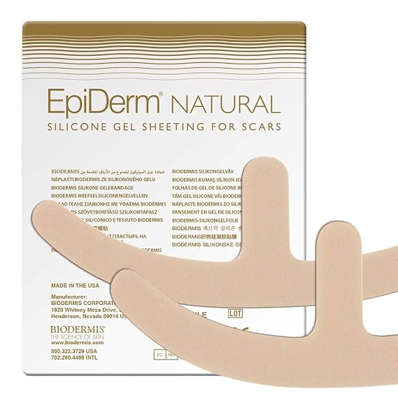 EpiDerm Mastopexy Silicone Scar Tape, Anchor-Shaped Silicone Scar Sheets