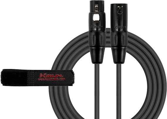 KIRLIN Cable MPC Mikrofon Kablosu, XLR, Siyah, 10FT (MPC-270PB-10/BK)