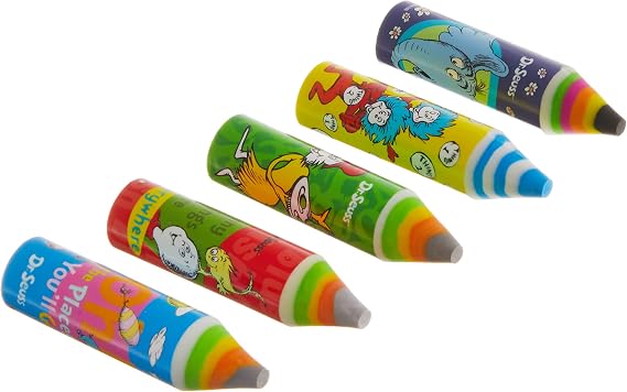 Raymond Geddes Dr. Seuss Crayon Eraser (Pack of 24)