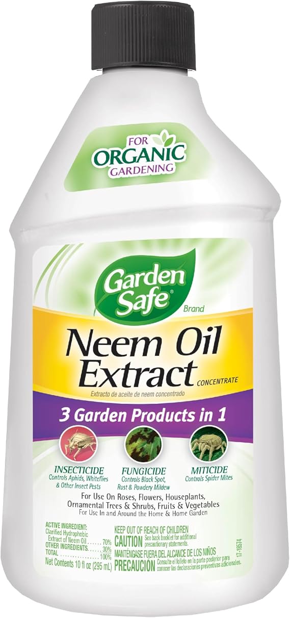 Garden Safe Neem Oil Extract Concentrate, for Organic Gardening, 10 Oz