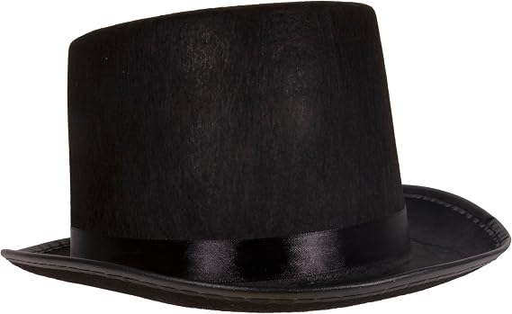 Kangaroo Black Top Hat for Men & Women Men's Hat Adult Costume Accessory for Cosplay, Halloween, Carnival & Events Elegant Formal Dress up Apparel
