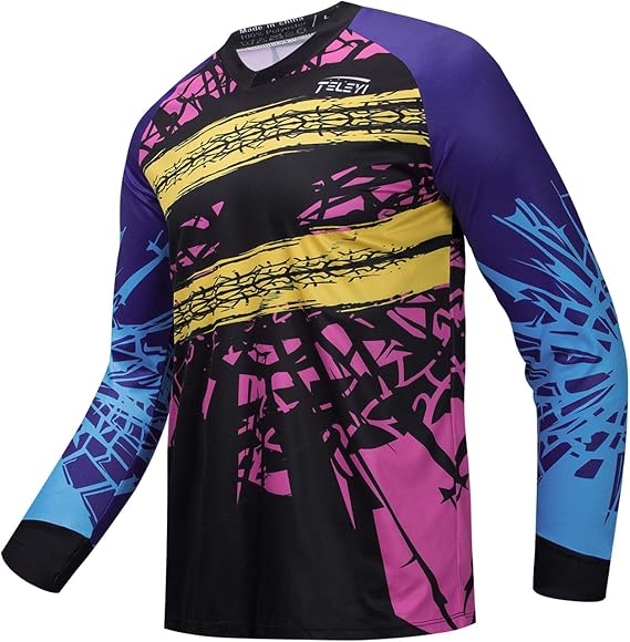 Cycling Sweatshirt Men MTB T-Shirt Long Sleeve Bike Motorcycle Shirts Bike Jersey Tops UV Protection