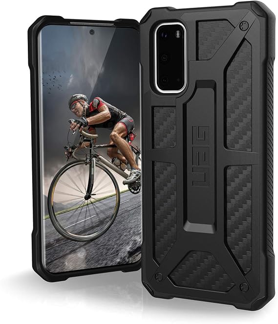 URBAN ARMOR GEAR Galaxy S20 Shockproof Case, MONARCH Carbon Fiber, UAG-GLXS20-P-CF