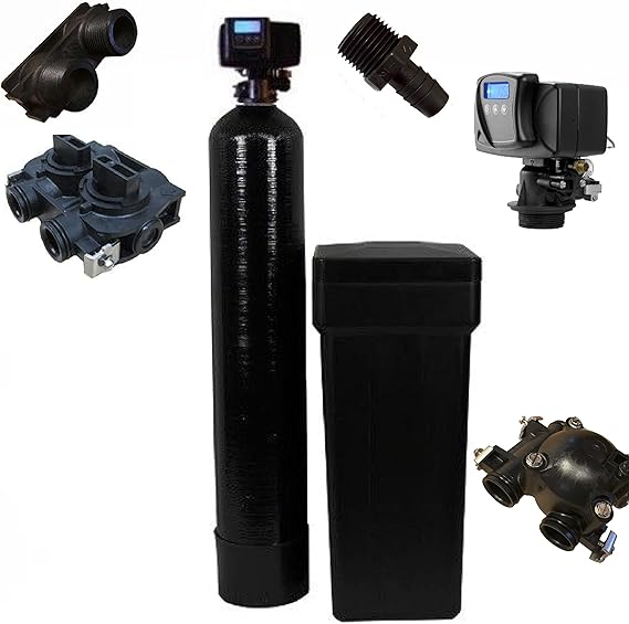 Fleck 5600 SXT Iron Blaster 48,000 Grain Water Softener | Ships Pre Loaded with Resin in Min Tank, Easy Installation