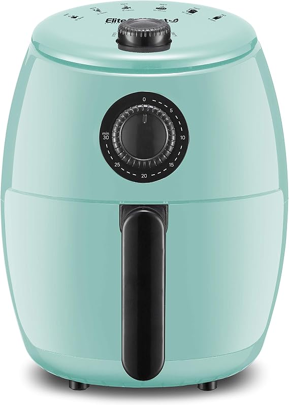 Elite Gourmet 2.1Qt Personal Air Fryer, 1000W, Oil-Less, Compact Design
