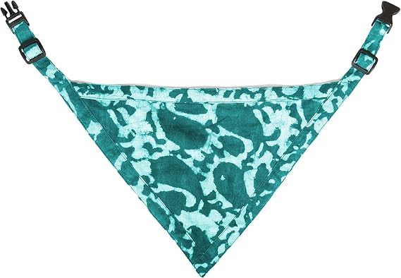 Dog Gone Smart Pet Products Unbugz-It Bandana, Medium, Abstract Teal (10" x 7")