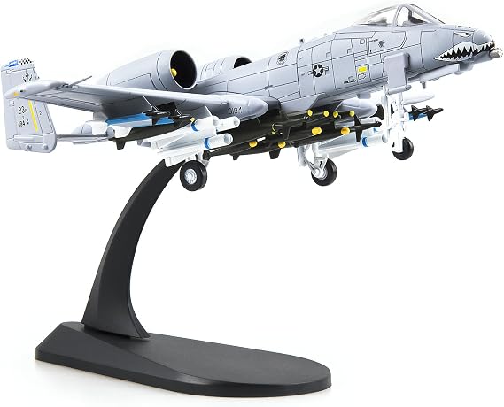 Lose Fun Park 1:100 A-10 Thunderbolt-II Warthog Diecast Airplane Model Metal Fighter Military Planes Model Airplane for Collection