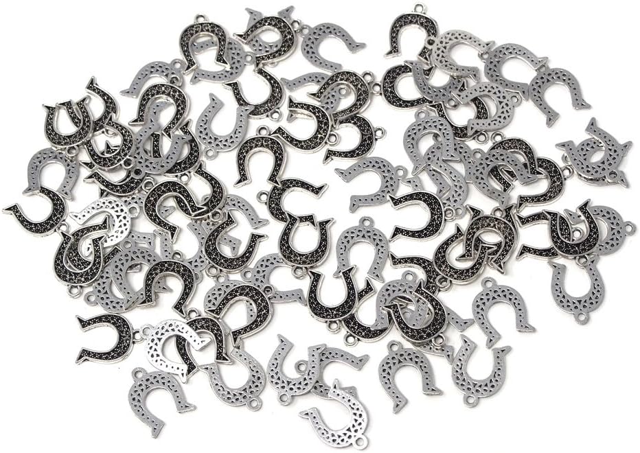 Homeford Small Horseshoe Metal Charms, 1/2-Inch, 35-Count