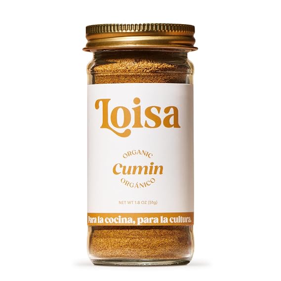 Loisa Organic Cumin, Ground - USDA Organic, Non-GMO, No-MSG, No Preservatives, No Artificial Coloring, No Artificial Flavors (Cumin Powder- 1.8oz)