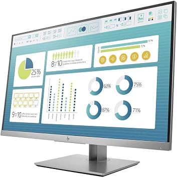 HP EliteDisplay 27-Inch Screen LED-Lit Monitor Black/Silver 1FH50AA#ABA