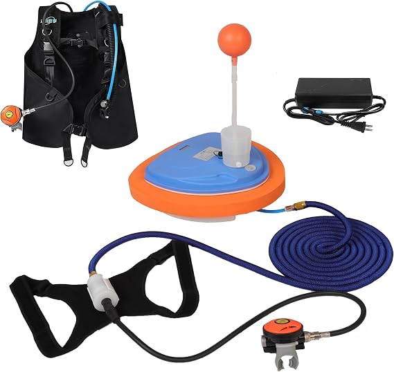 LieyuDive Rechargeable Scuba Dive System with BCD, 3.5H Scuba Diving Ventilator Scuba Tank with 39ft Hose & Regulator, Portable Tankless Dive System for Recreational Diving Snorkelling