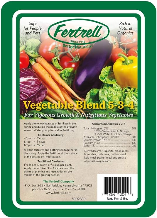 Vegetable Blend 5-3-4 Organic Fertilizer