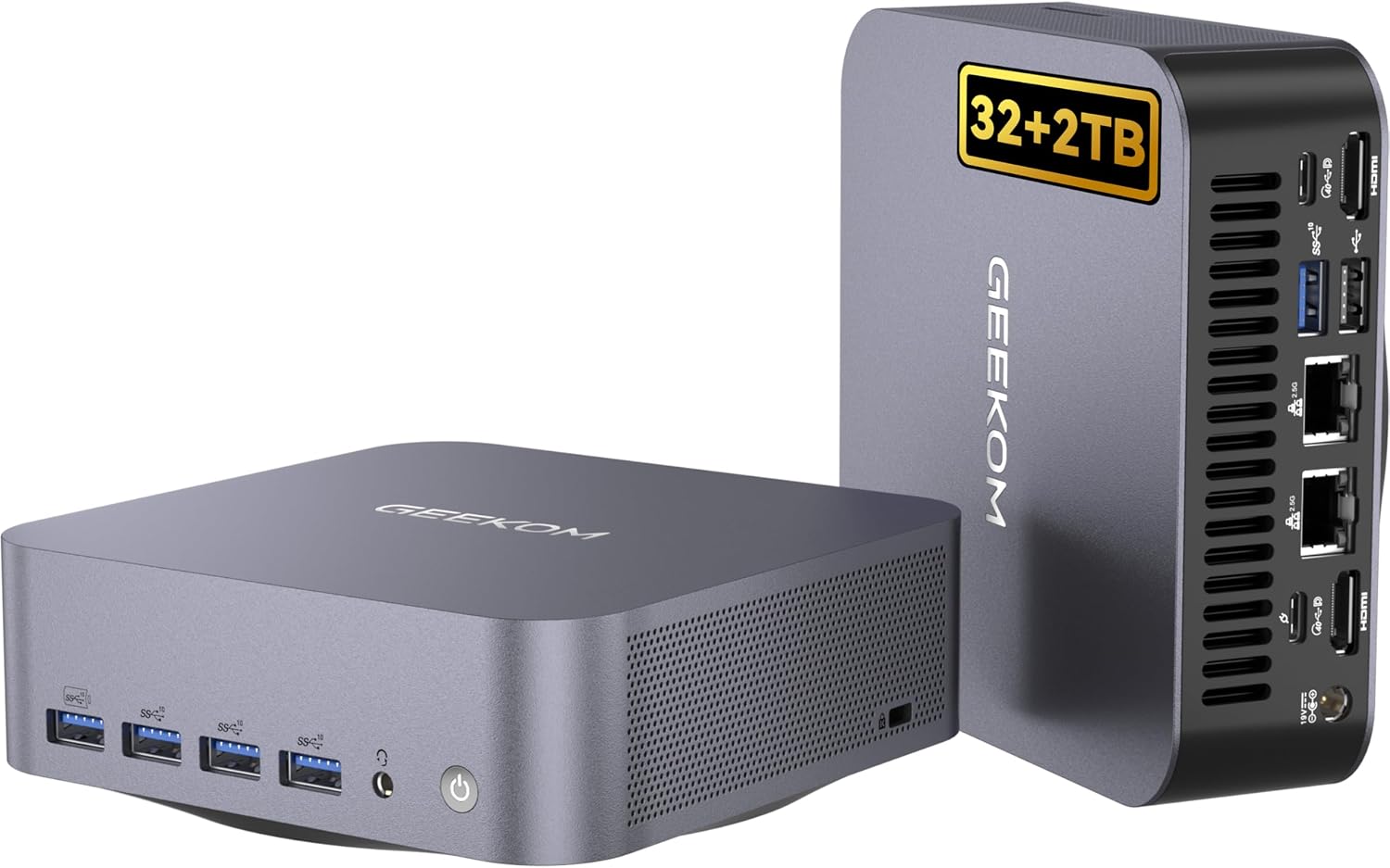 GEEKOM AI Mini PC GT1 Mega 14th Generation Best Intel Core U9-185H 16 Core22 ThreadMax 5.1GHz24MB Cashsile 32GB DDR5 5600MTs2TB M.2PCLe 4.0 SSD Mini PC Windows11 Pro WiFi7BT5.4HDMI2.5 GLANSD