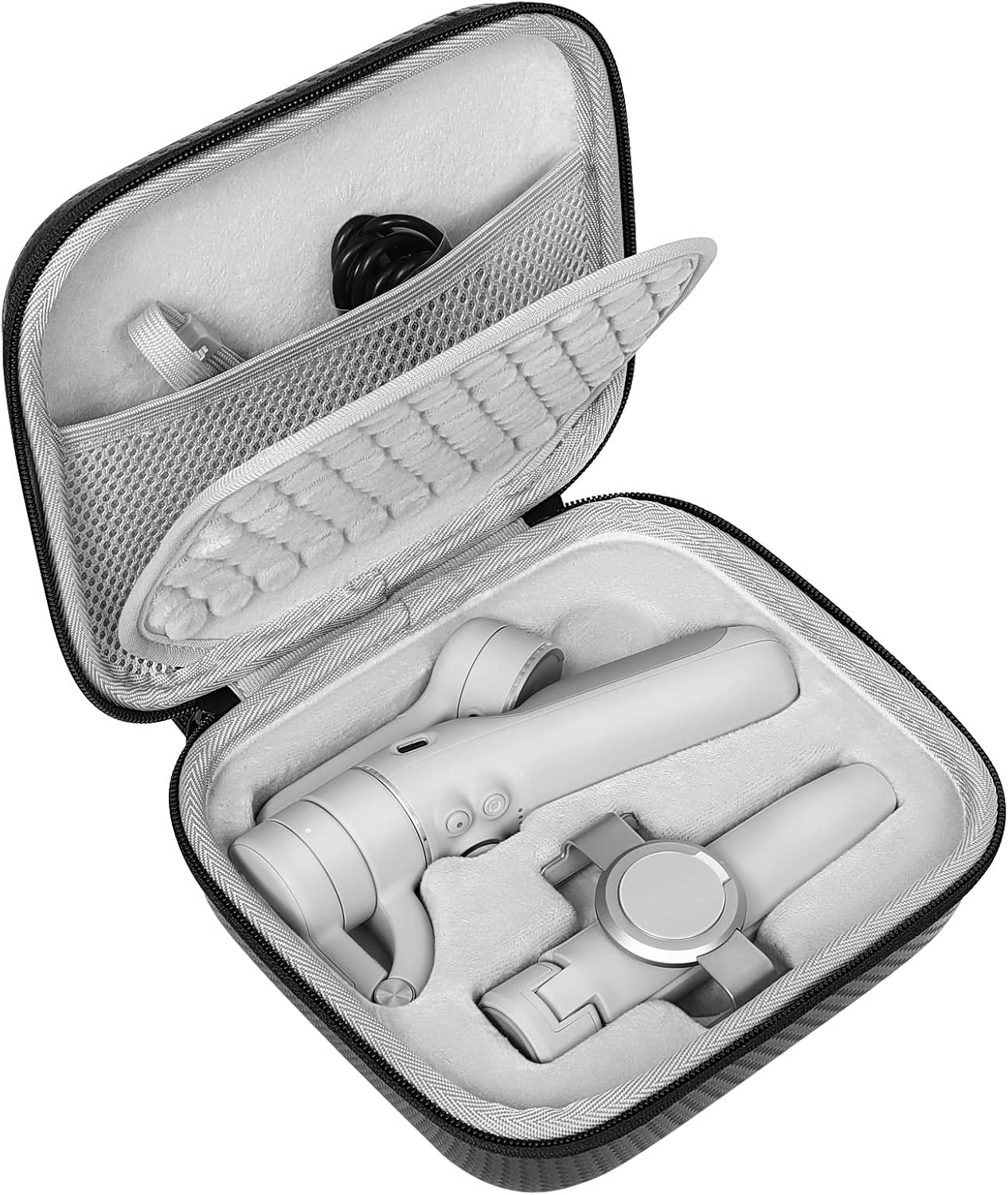 MOSISO Hard Travel Carrying Case Compatible with DJI OM 5 Smartphone Gimbal Stabilizer and Accessories, Portable Waterproof Protective Hard EVA Shell Sleeve Storage Bag with Velvet Interior, Black