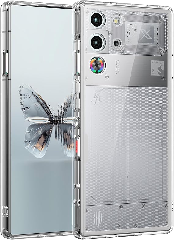 Cresee Case for Red Magic 10 Pro/Red Magic 10S Pro, Crystal Clear Hard Cover Soft TPU Bumper Shockproof Rugged Phone Case - Transparent