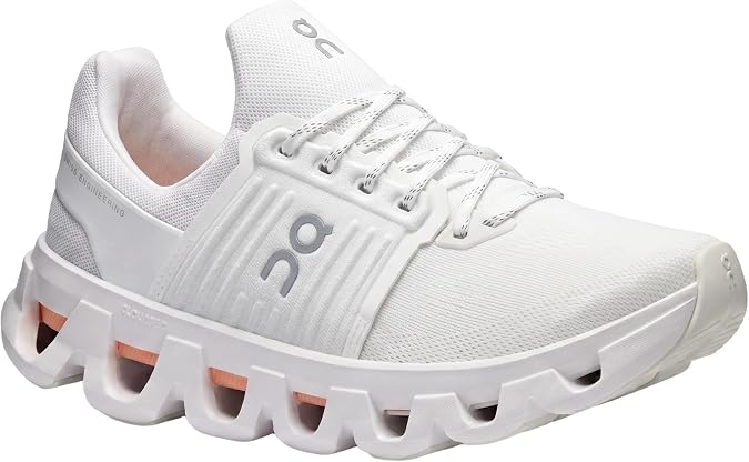 On Women's Cloudswift 4 AD Sneakers, White/Sunstone, 9 Medium US