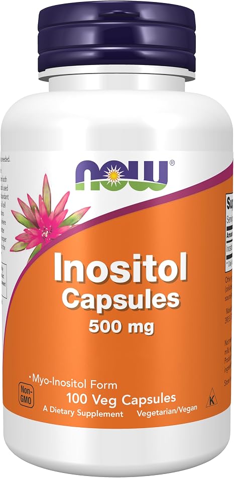 Now Foods Inositol 500 mg 100 Vegan Capsules Laboratory Tested Vitamin B8 Gluten Free Soy Free Vegetarian