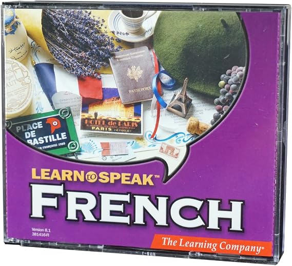 Learn to Speak French Language w/ Reference Book and Microphone 5 CDRom Set
