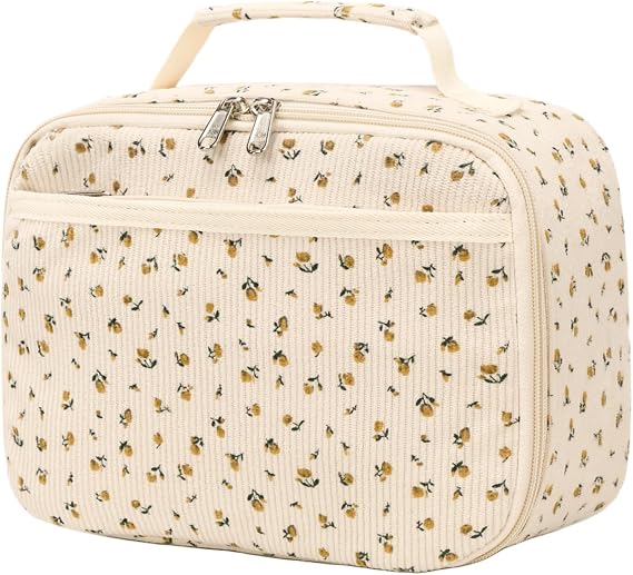 Lunch Bags for Kids Girls Insulated Lunch Boxes Corduroy Cooler Toddler Lunch Tote Bag Thermo Picnic Bag for School Children